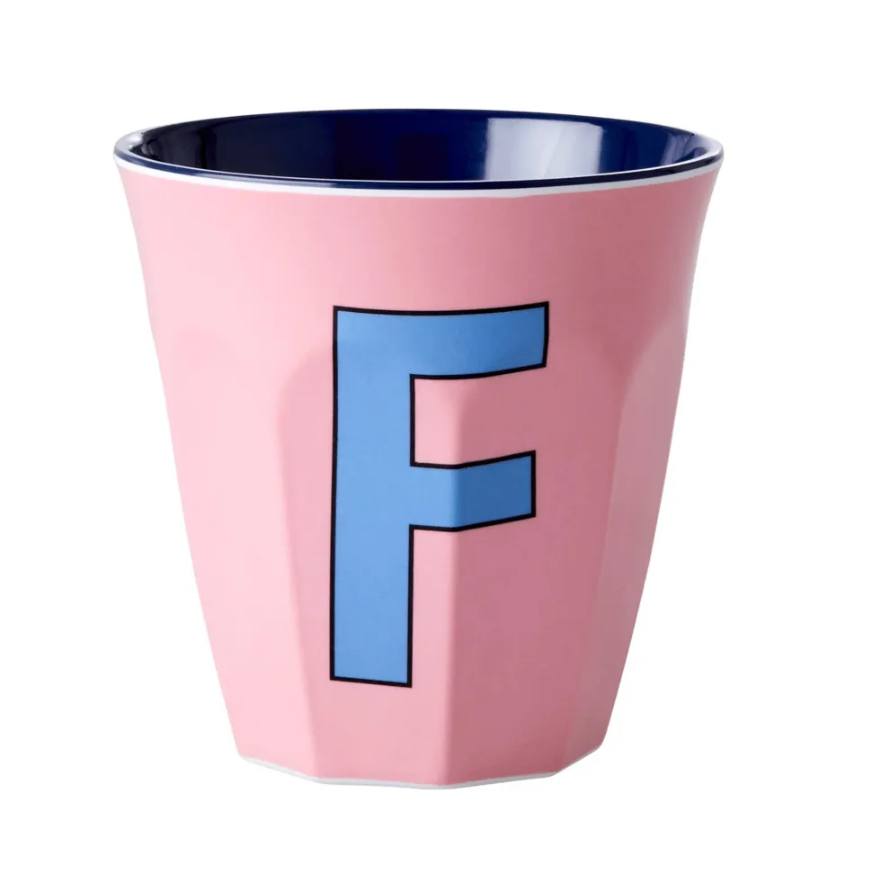 RICE Melamin Becher Buchstaben