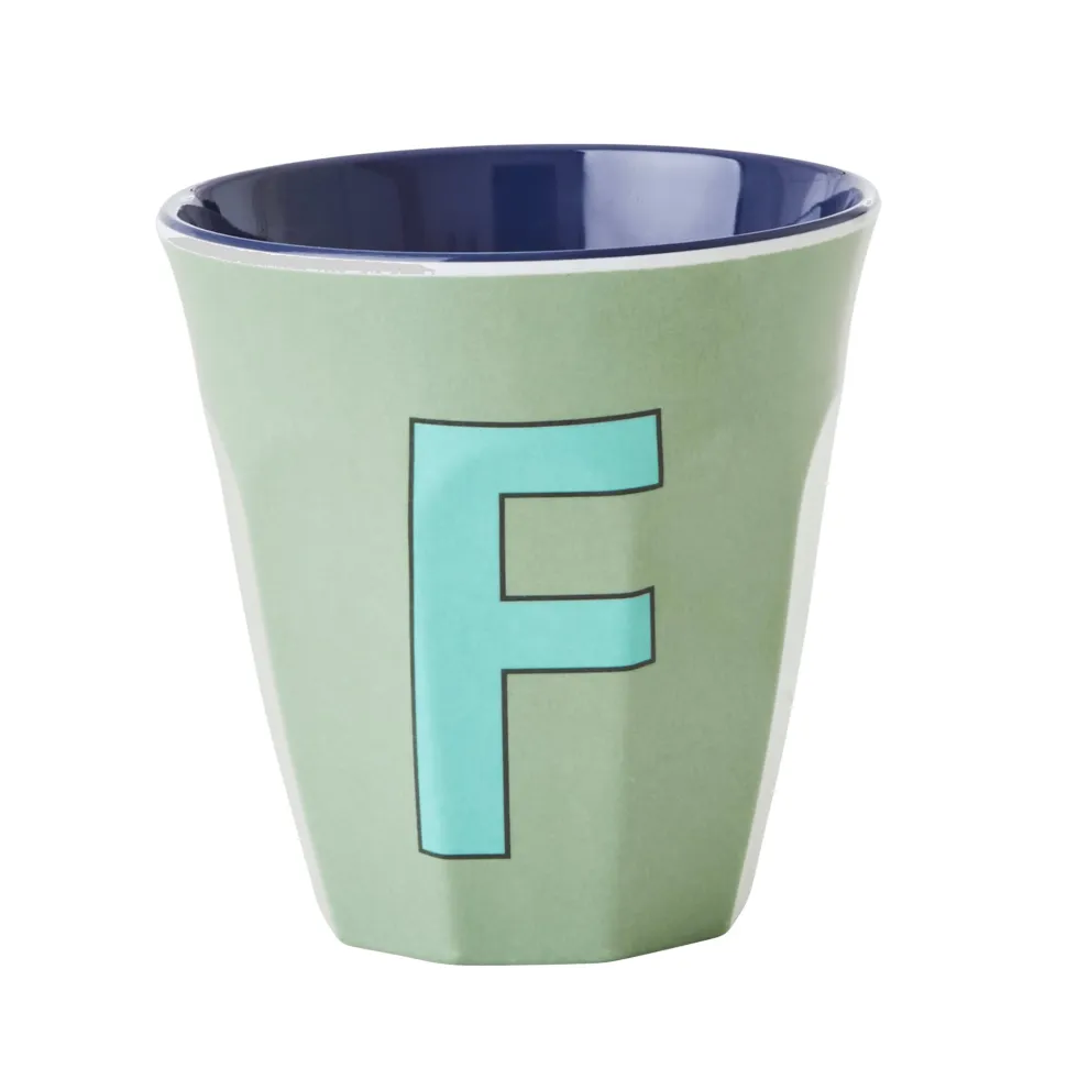 RICE Melamin Becher Buchstaben