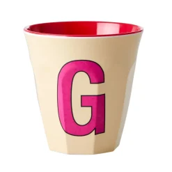 RICE Melamin Becher Buchstaben