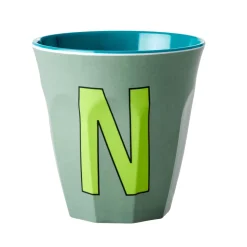 RICE Melamin Becher Buchstaben
