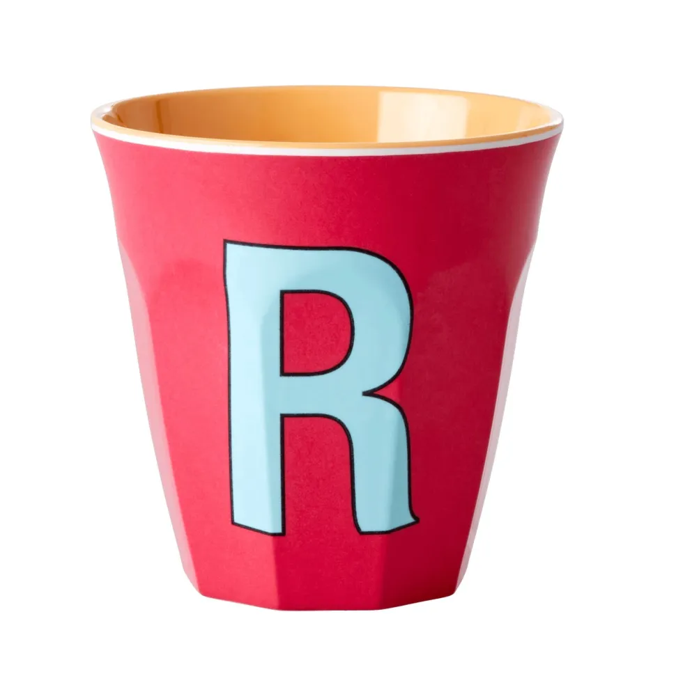 RICE Melamin Becher Buchstaben