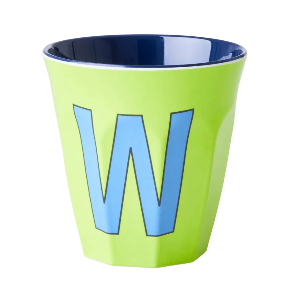 RICE Melamin Becher Buchstaben