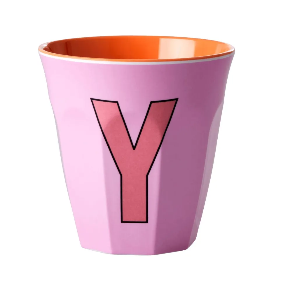 RICE Melamin Becher Buchstaben