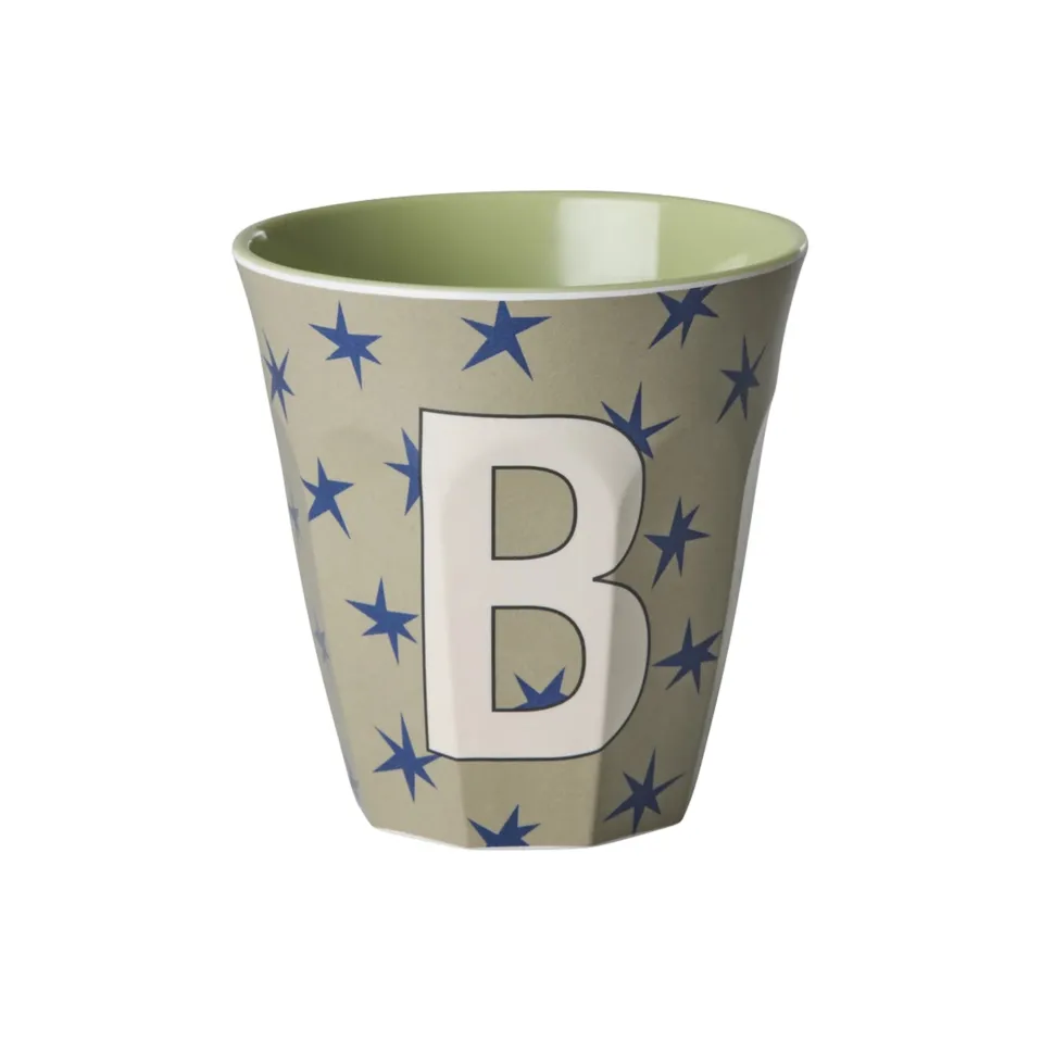 RICE Melamin Buchstabenbecher Stars