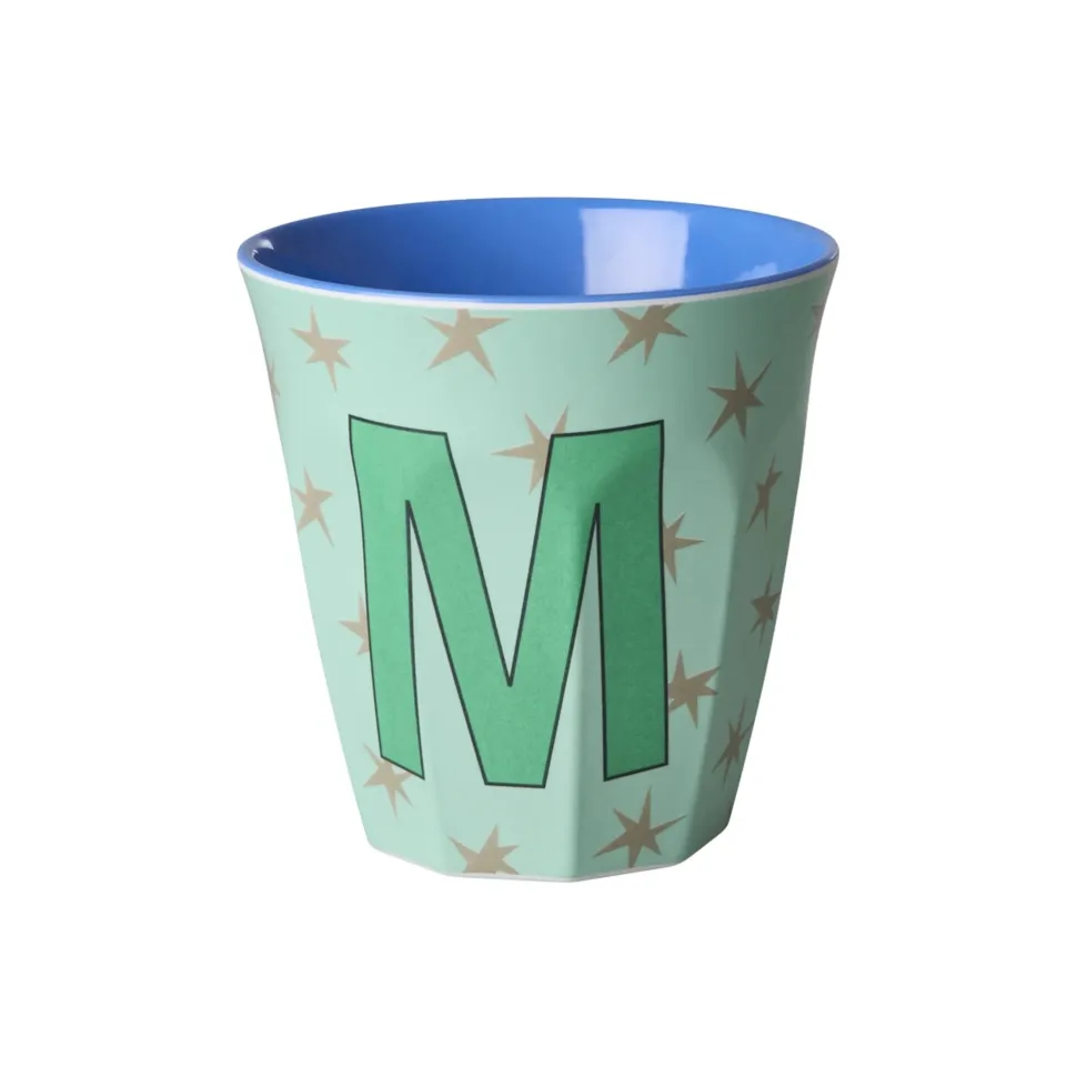 RICE Melamin Buchstabenbecher Stars