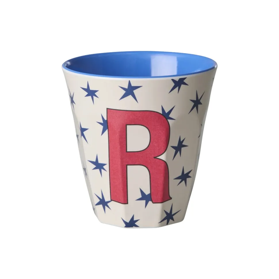 RICE Melamin Buchstabenbecher Stars
