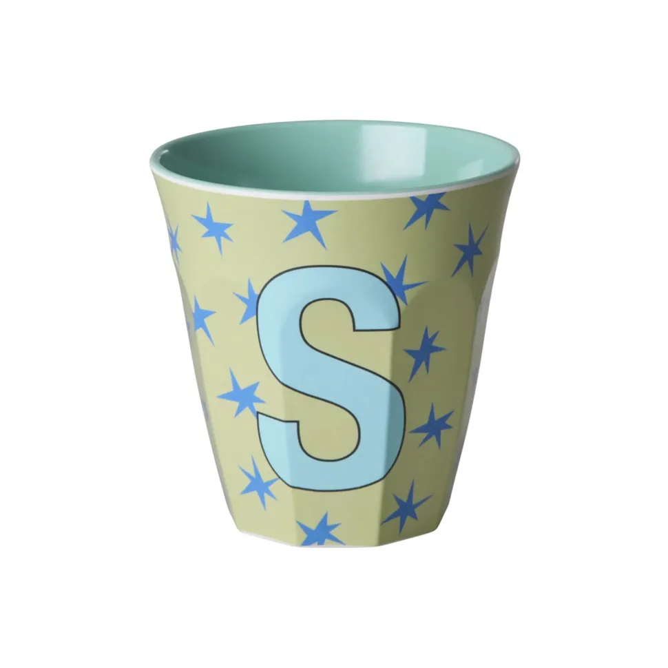 RICE Melamin Buchstabenbecher Stars