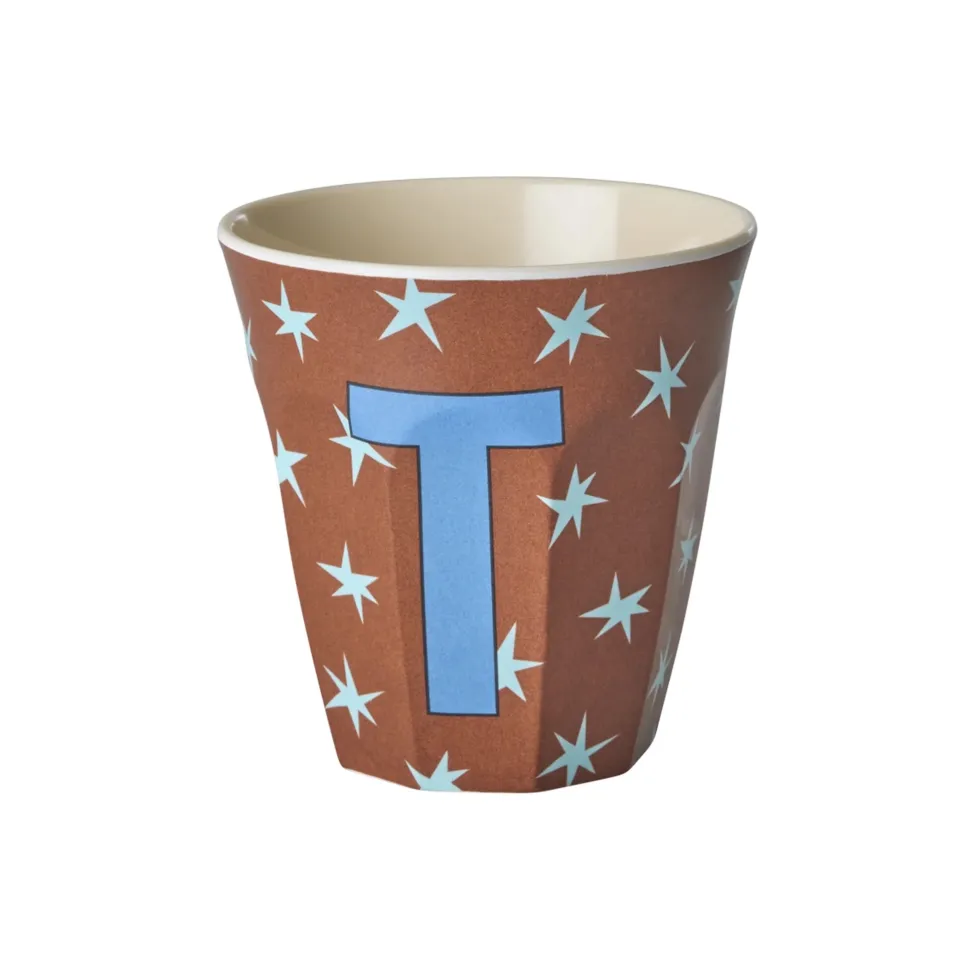 RICE Melamin Buchstabenbecher Stars