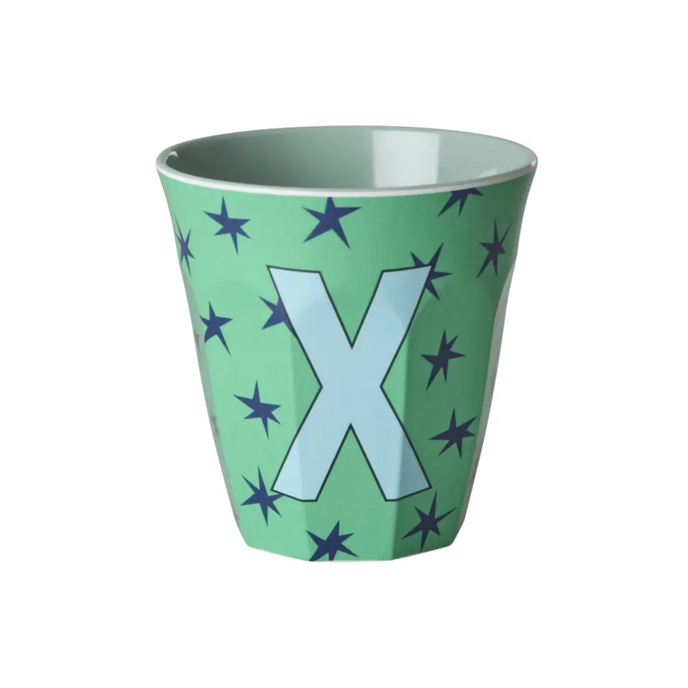 RICE Melamin Buchstabenbecher Stars