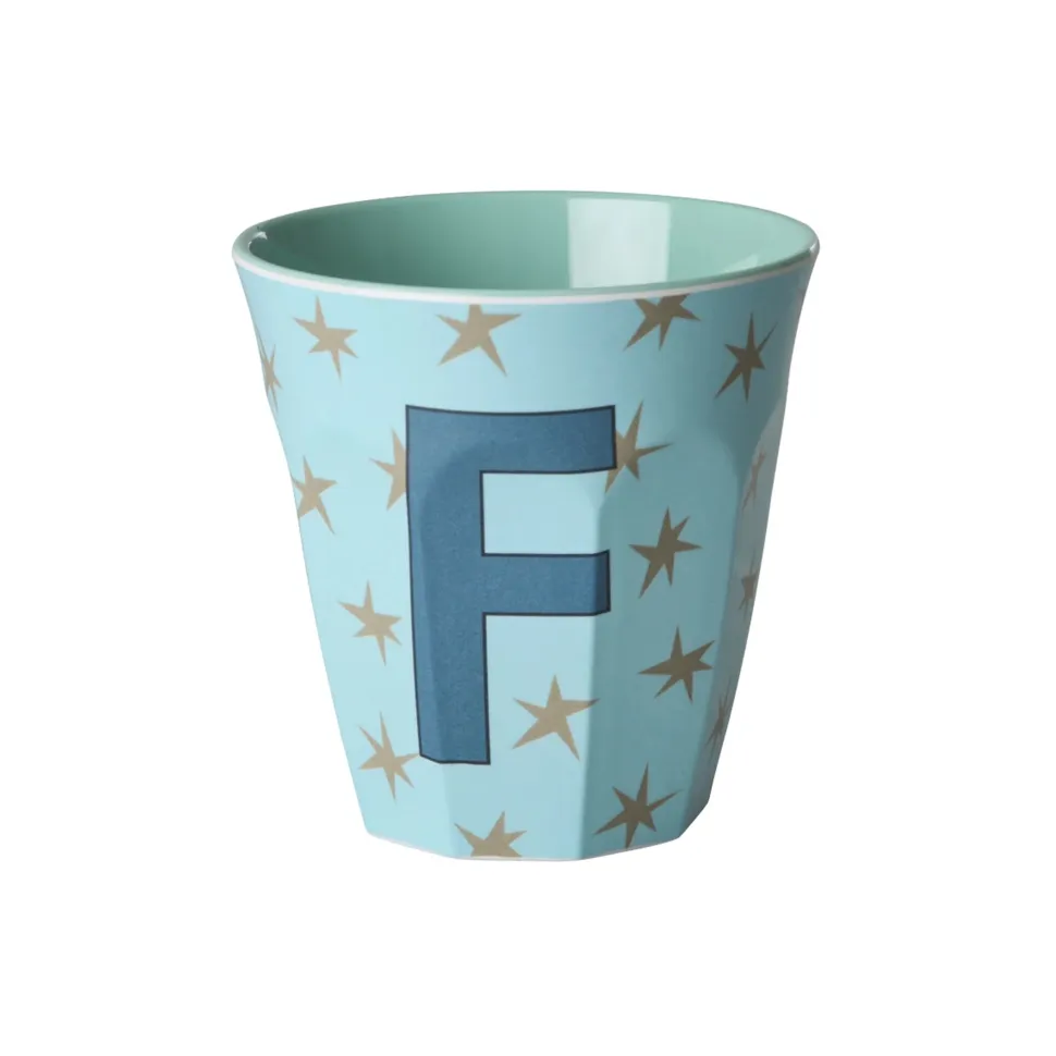 RICE Melamin Buchstabenbecher Stars