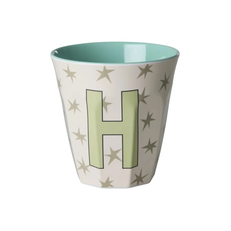 RICE Melamin Buchstabenbecher Stars