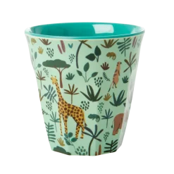 RICE Melamin Kinder Becher Medium Jungle Animals All Over