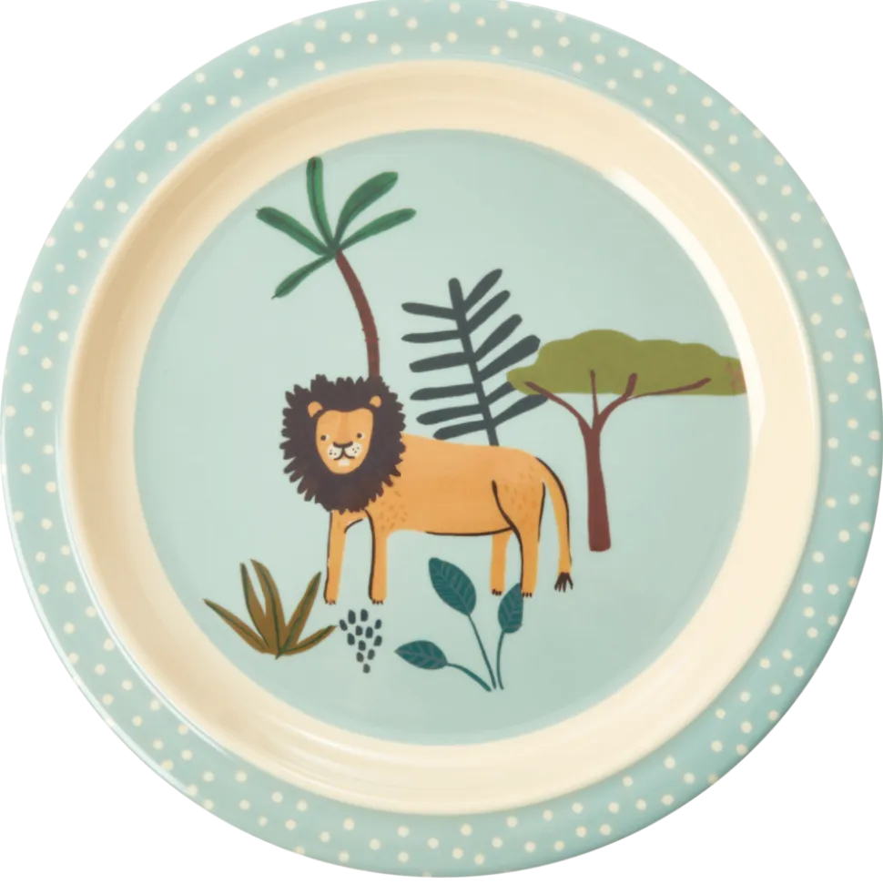 RICE Melamin Kinder Teller Jungle Animals