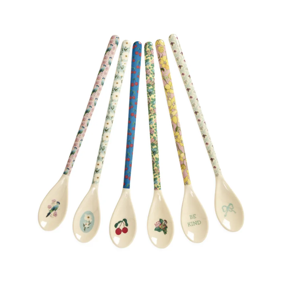 RICE Melamin Lattelöffel Show Your True Colors 6er-Set
