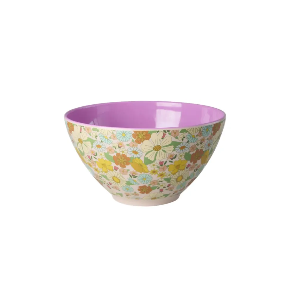 RICE Melamin Salat Schüssel Flower Power