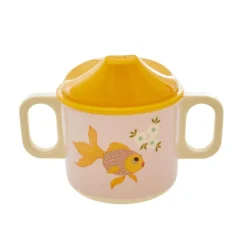 RICE Melamin Schnabeltasse Goldfish Print