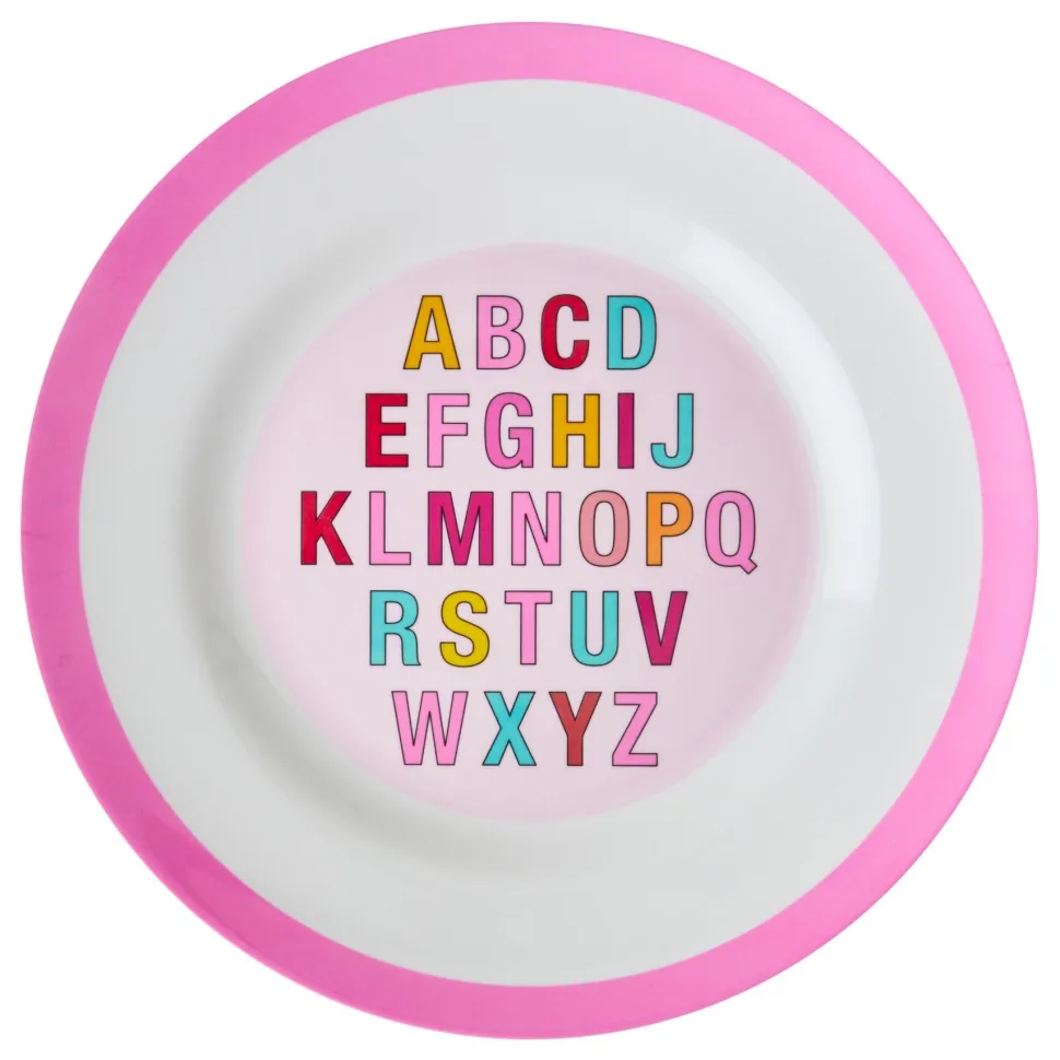 RICE Melamin Speiseteller Aphabet