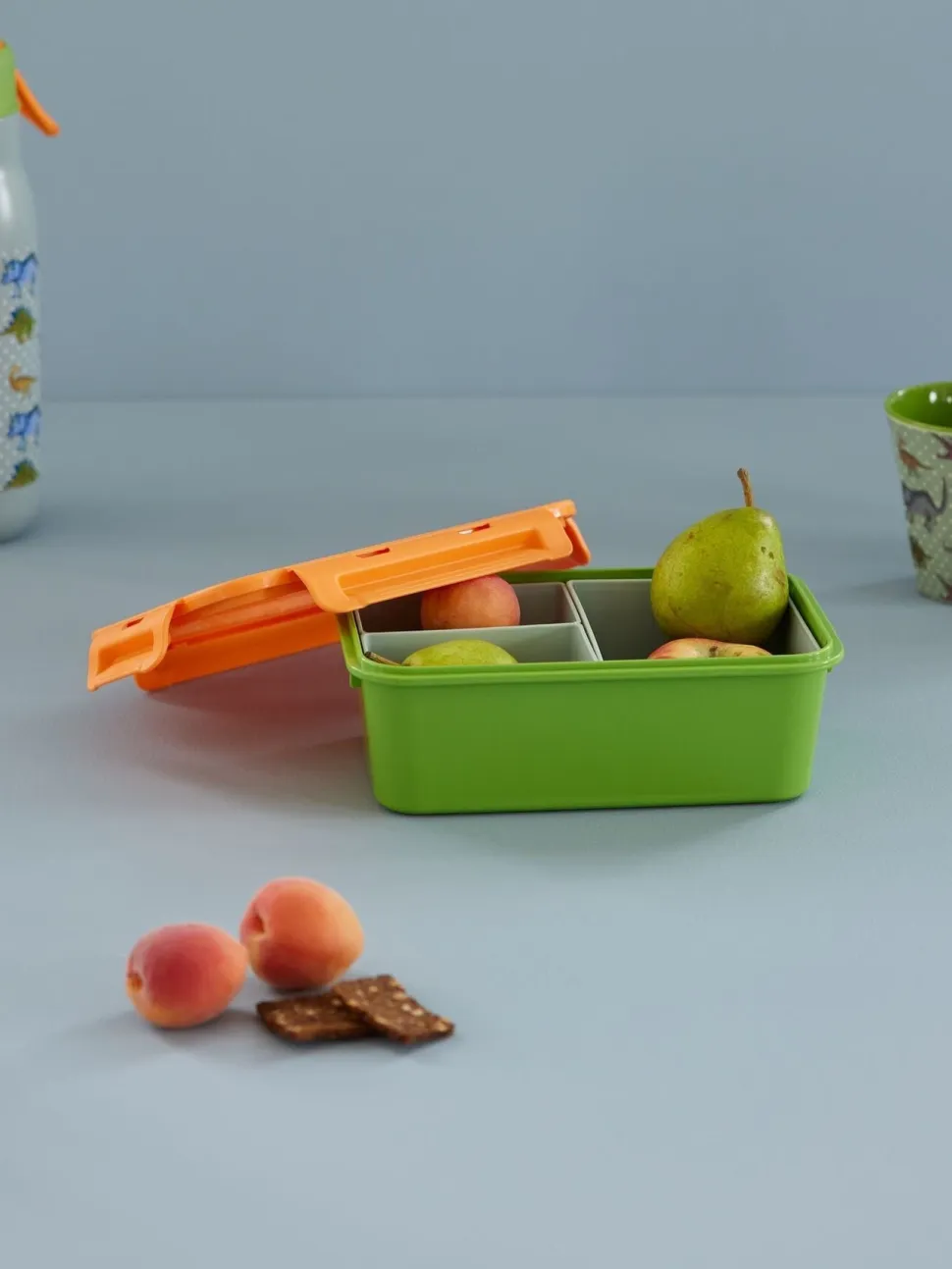 RICE Plastik Lunchbox mit 3 Fächern