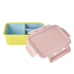 RICE Plastik Lunchbox mit 3 Fächern