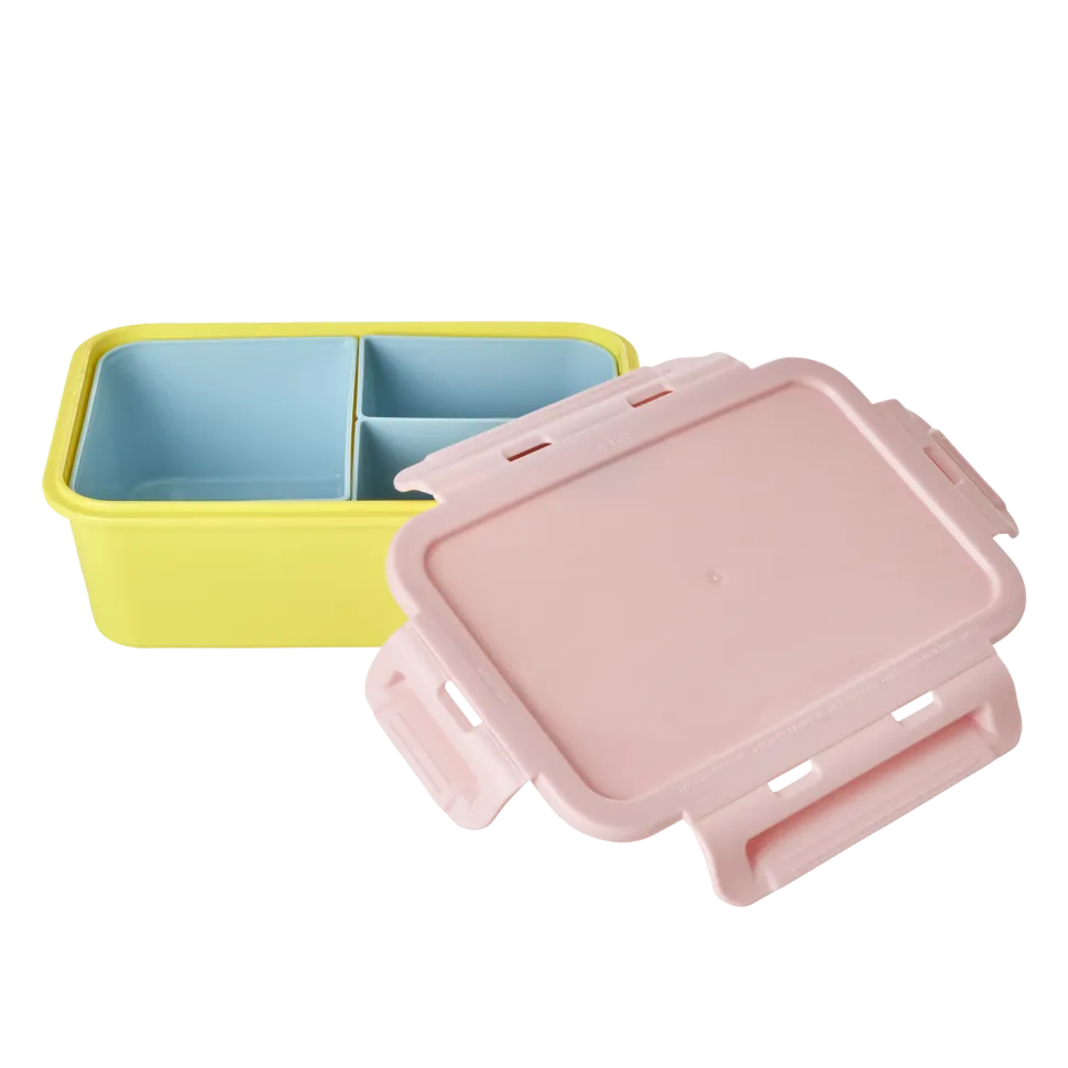 RICE Plastik Lunchbox mit 3 Fächern