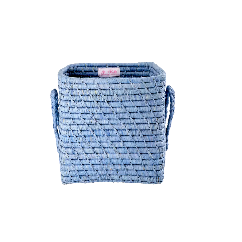 RICE quadratischer Korb Raffia