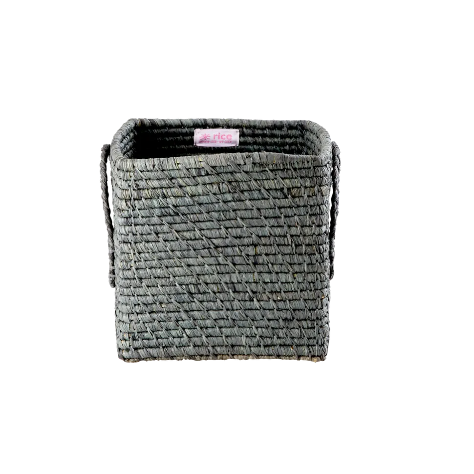 RICE quadratischer Korb Raffia