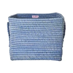 RICE Quadratischer Raffia Aufbewahrungskorb