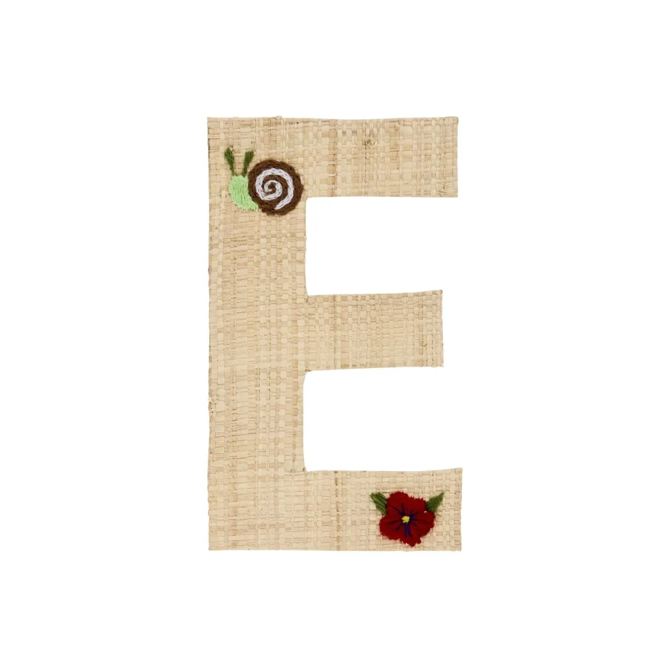 RICE Raffia Buchstaben Sticker