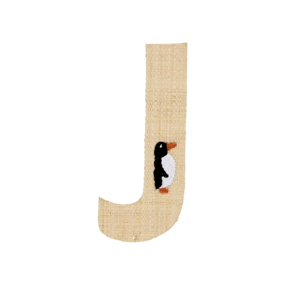 RICE Raffia Buchstaben Sticker