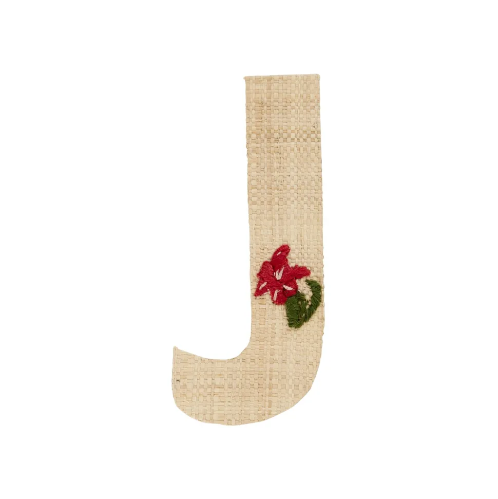RICE Raffia Buchstaben Sticker