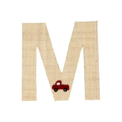 RICE Raffia Buchstaben Sticker