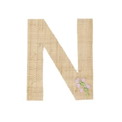 RICE Raffia Buchstaben Sticker