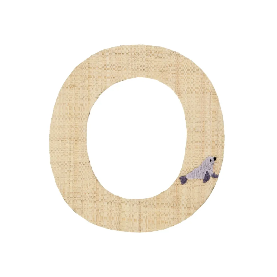 RICE Raffia Buchstaben Sticker