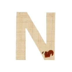 RICE Raffia Buchstaben Sticker