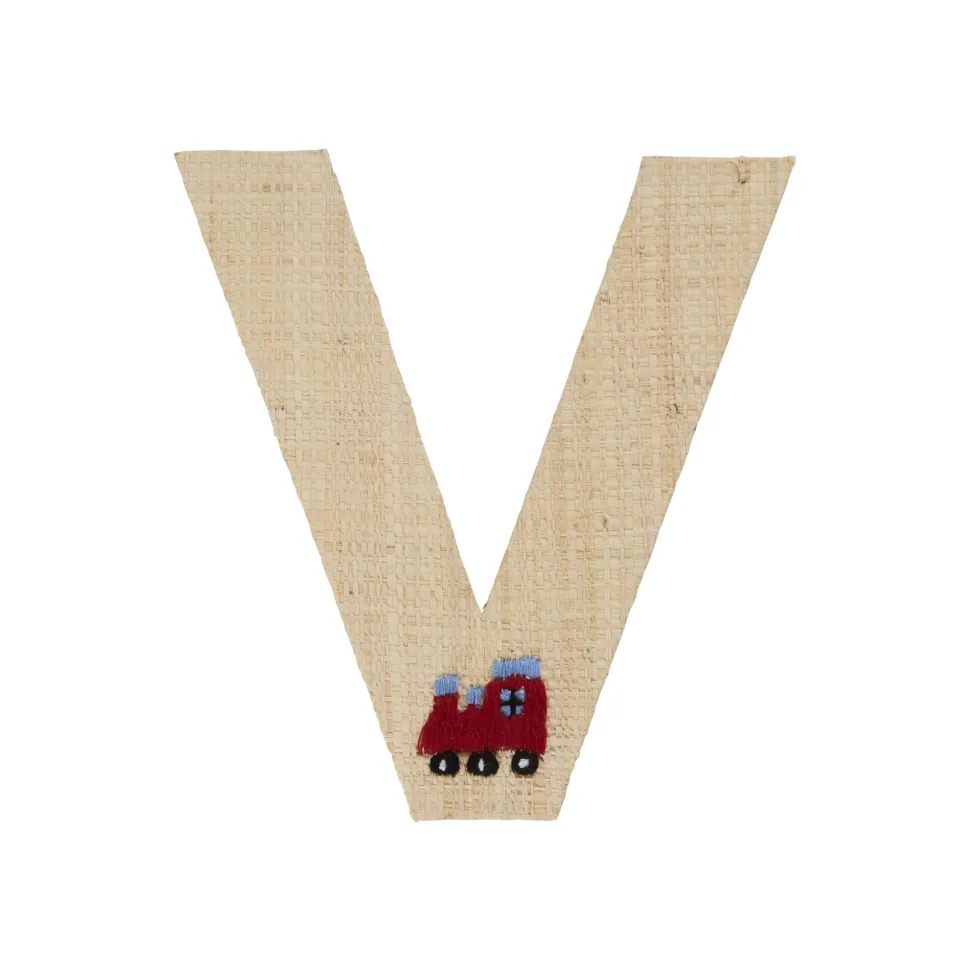 RICE Raffia Buchstaben Sticker