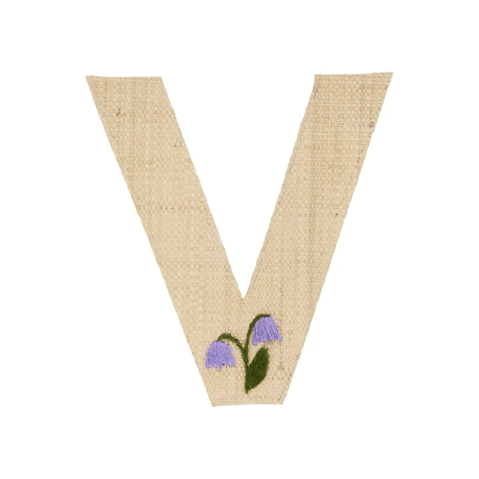 RICE Raffia Buchstaben Sticker
