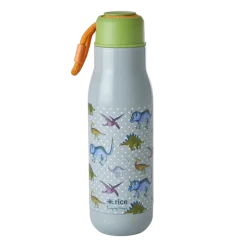 RICE Rostfreie Stahl Flasche New Dino Print