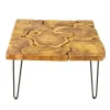 skandeko Quadratischer Couchtisch aus recyceltem Holz